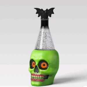 Lampara de lava cráneo de zombie de Halloween