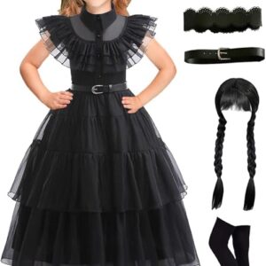 Disfraz de 6pzas de merlina talla 10-12 para niña -EOILFM