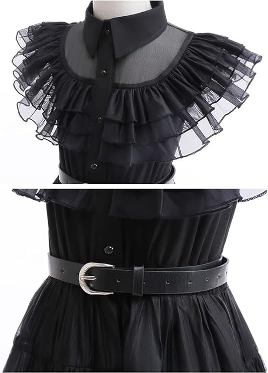 Disfraz de 6pzas de merlina talla 10-12 para niña -EOILFM - Imagen 4