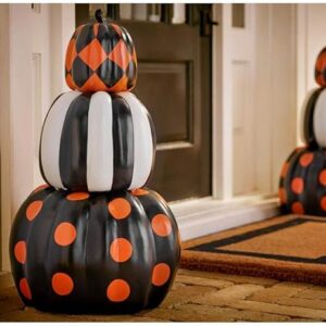 Alternative view of Decoración de Halloween de 3 calabazas apilables - ACCENTHOME