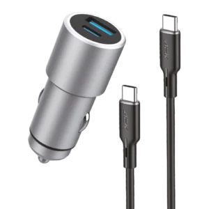 Cargador Rápido para Automóvil USB+Tipo-C de 30W con Cable de 1M -AEK CYBER