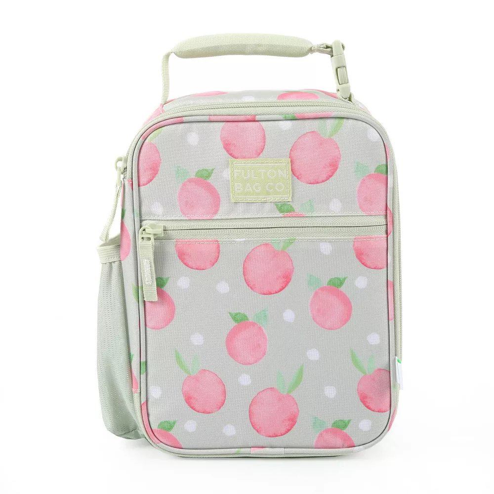 Bolsa tipo lonchera vertical con diseño de duraznos -Fulton Bag Co.