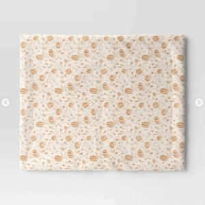 Alternative view of Cobija con estampado de mini calabazas y reverso de borrego