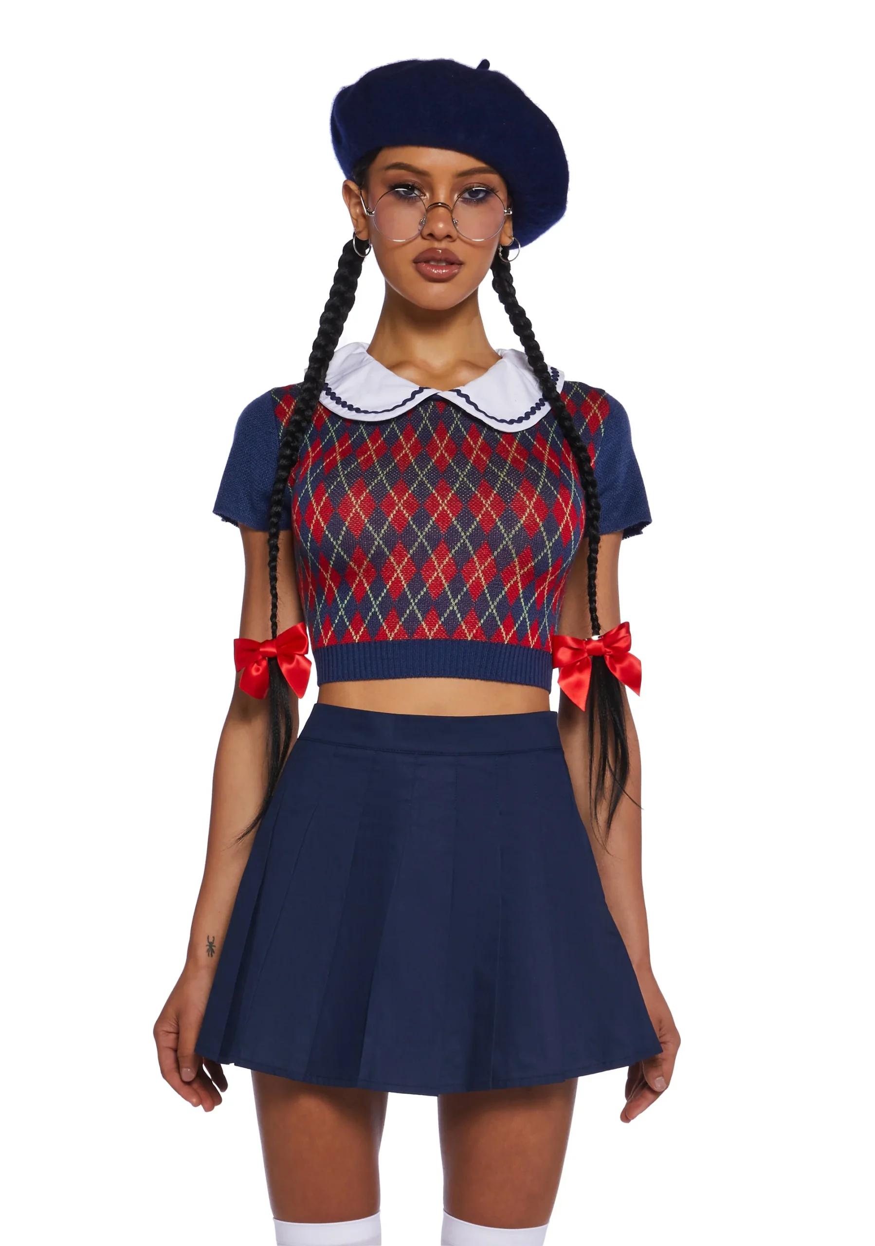 Disfraz de Colegiala color azul para mujer talla XS