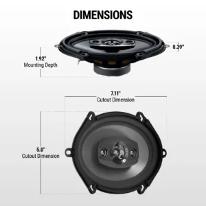 Alternative view of Par de altavoces para carro - Scosche HD57684SD