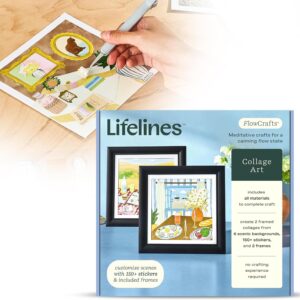 Kit de arte de collage con accesorios marca Lifelines FlowCrafts