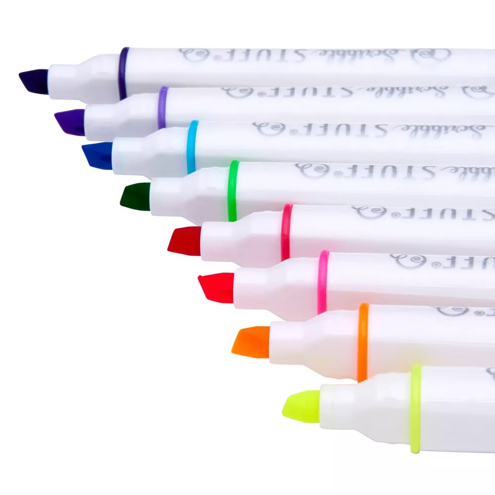 Paquete de 8 marcadores/bolígrafos de punta fina de doble punta -Scribble Stuff - Imagen 4