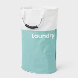 Cesto plegable estructurado para lavandería color azul - Brightroom