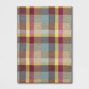 Alfombra para exterior con diseño de cuadros de 5'x7' - Threshold