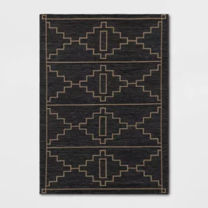 Alfombra / Tapete de 5'x7' con diseños de rombos marca Threshold