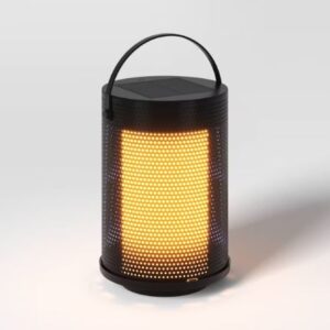 Alternative view of Linterna LED Solar de malla para exteriores, color negro - Marca Room Essentials