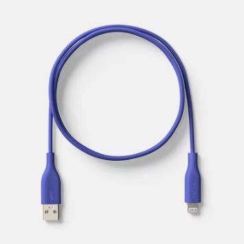 Cable de silicona de USB-A a Lightning de 1,83 m - Marca Heyday - Imagen 3