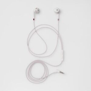 Auriculares con cable, color blanco - Marca Heyday