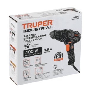 Alternative view of Taladro atornillador de 3/8 400W marca TRUPER