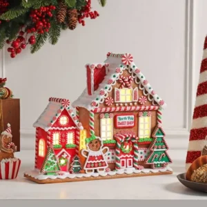 Alternative view of Casita De Jengibre preiluminada de 34 cm