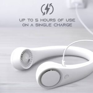 Alternative view of Ventilador de cuello portátil, color blanco - Marca SLF