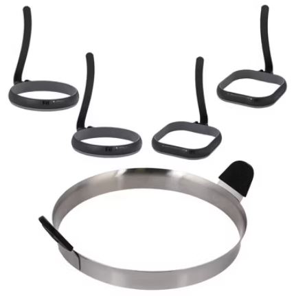 Juego de aros para tortillas y huevos de acero inoxidable - Marca Blackstone