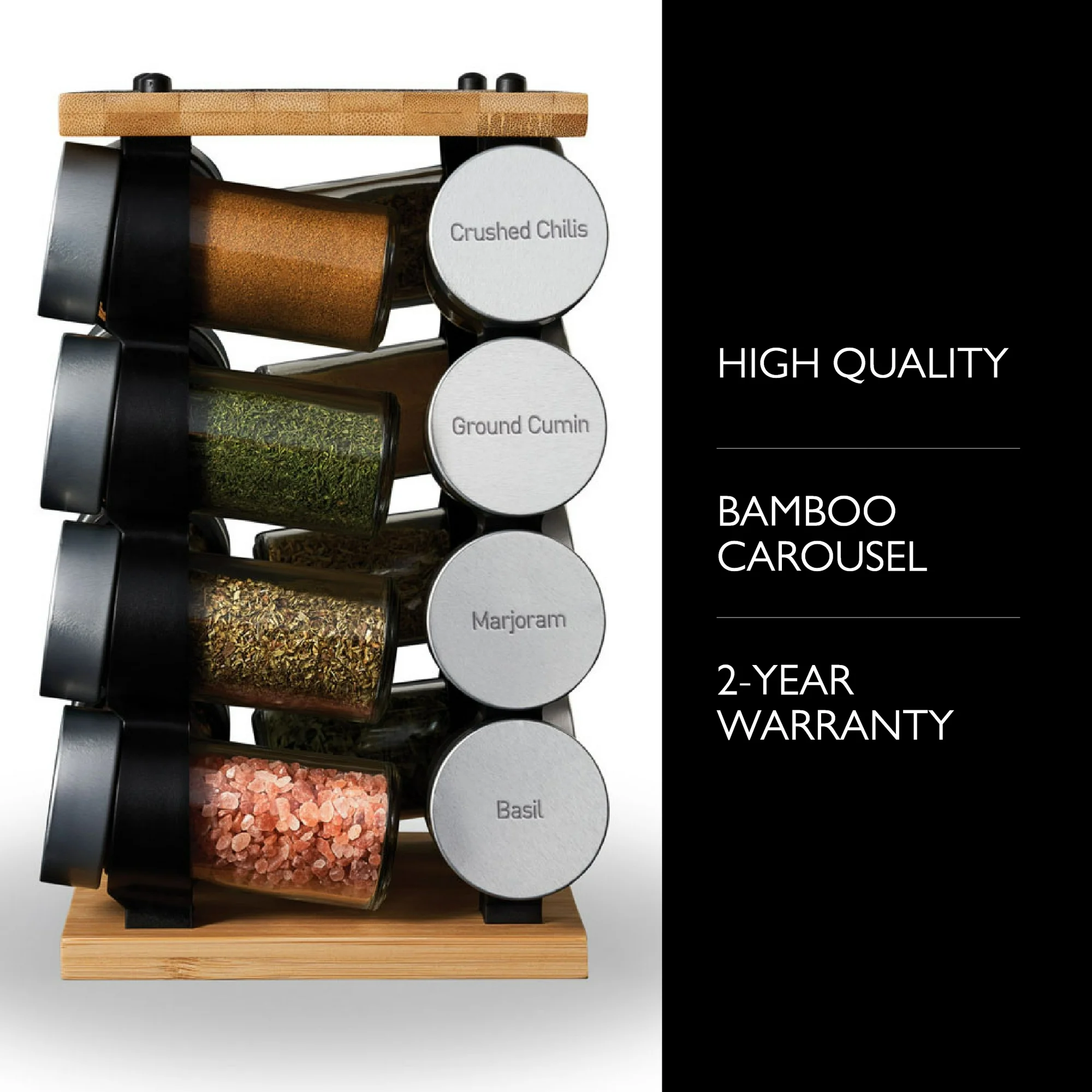 Especiero de madera con 16 frascos marca Cole & Mason Blyth - Imagen 3