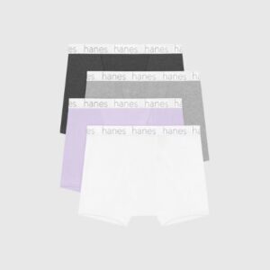 Paquete de 4 boxer para mujer, talla XXL - Marca Hanes