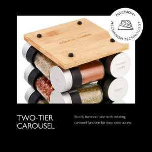 Alternative view of Especiero de madera con 16 frascos marca Cole & Mason Blyth