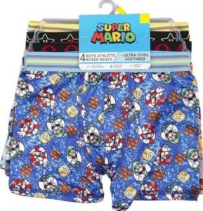 Paquete de 4 boxers para niño de Super Mario, talla 6