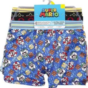 Paquete de 4 boxers para niño de Super Mario, talla 6