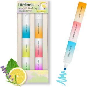 Paquete de 2 marcatextos apilables con aromas - Marca Lifelines