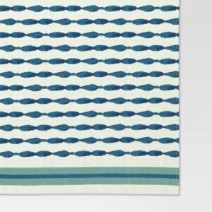 Alternative view of Mantel rectangular de rayas azules, 60" x 84" - Marca Umbral