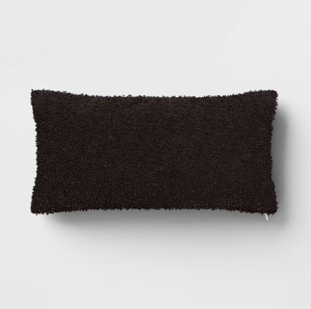 Paquete de 2 fundas de cojín de 12x24 in para exteriores, color gris carbón - Marca Threshold