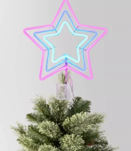 Estrella de árbol LED neón de 12.5" marca Wondershop