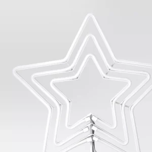 Alternative view of Estrella de árbol LED neón de 12.5" marca Wondershop