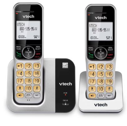 Paquete de 2 teléfonos inalámbricos - Marca V-Tech