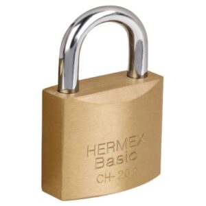 Candado de hierro, color latón de 20 mm - Marca Hermex