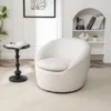 Sillón giratorio 360° moderno color blanco -Roundhill Furniture,