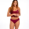 Calzón para mujer absorbente talla L color vino