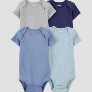 Paquerte de 4 bodys para bebé, talla 6 meses - Marca Carter´s Just One You