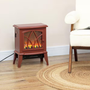 Alternative view of Chimenea eléctrica de 14,25 in llamas LED - HOMCOM