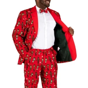 Alternative view of Traje navideño para caballero de 3 piezas talla XL marca DEC 25TH