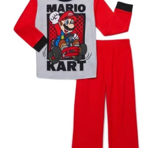 Conjunto de pijama de 2 piezas para niño talla 8 - Mario Kart