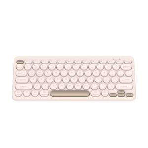 Teclado inalambrico compacto con teclas redondas, color beige - Marca North
