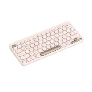 Alternative view of Teclado inalambrico compacto con teclas redondas, color beige - Marca North