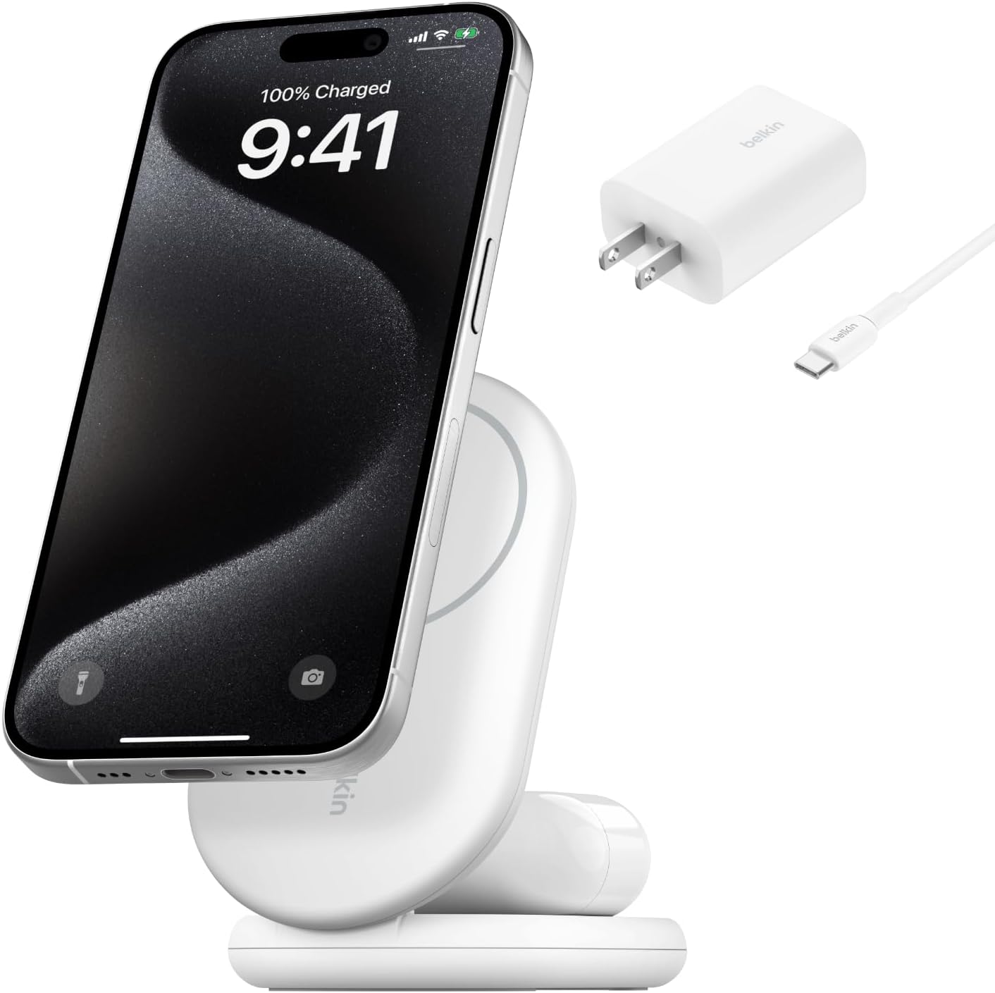 Cargador magnético Plegable 2 en 1 de 15 W con MagSafe - Belkin