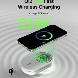 Alternative view of Cargador magnético Plegable 2 en 1 de 15 W con MagSafe - Belkin