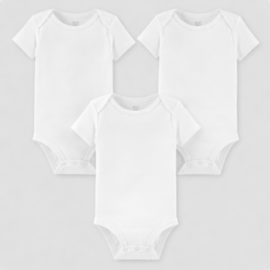 Paquete de 3 bodys para bebé talla P (prematuro)