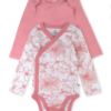 Paquete de 2 bodys para bebe niña talla 0-3 meses - Honest Baby