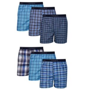 Paquete de 6 boxers para hombre, talla L - Marca Hanes