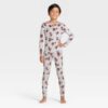 Conjunto de 2 piezas de pijama para niño con estampado de santa claus: pans y camiseta de manga larga, talla 6 - Marca Cat & Jack