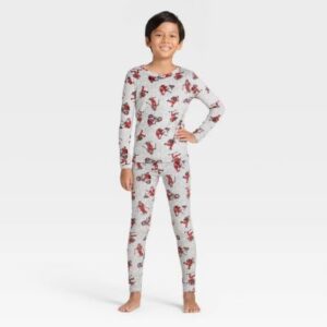 Conjunto de 2 piezas de pijama para niño con estampado de santa claus: pans y camiseta de manga larga, talla 6 - Marca Cat & Jack