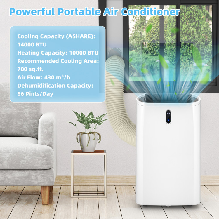 Aire acondicionado portátil de 14 000 BTU marca Ashrae - Imagen 5