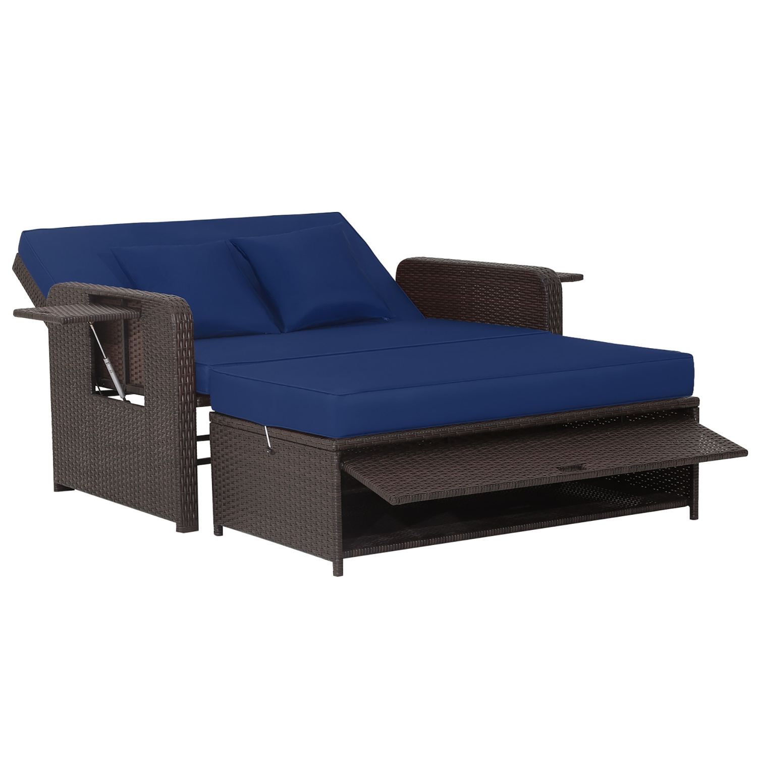 Sofá cama de ratán para patio marca Costway - Imagen 8